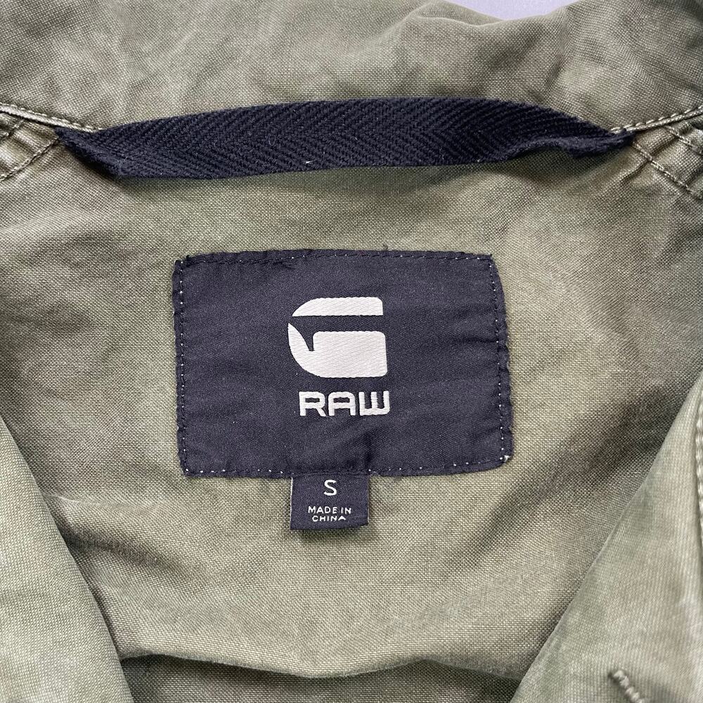 G-Star Raw Vodan Worker Overshirt Jacket Olive Green Canvas Men's Size Small - Picture 3 of 9